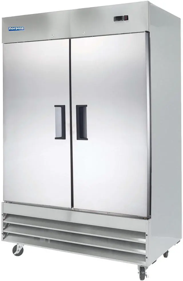 Alt view image 3 of 3 - Commercial 54 in. 48 cu. ft. Frost Free 2 Door Freezer in Stainless Steel