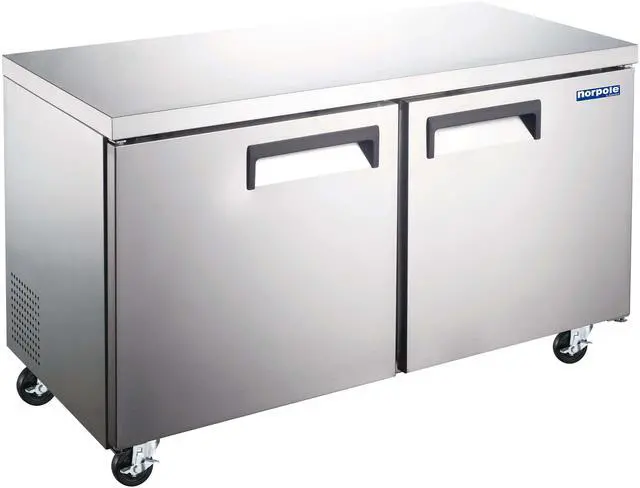 Main image of Commercial 47 in. 12 cu. ft. 2-Door Under Counter Refrigerator in Stainless
