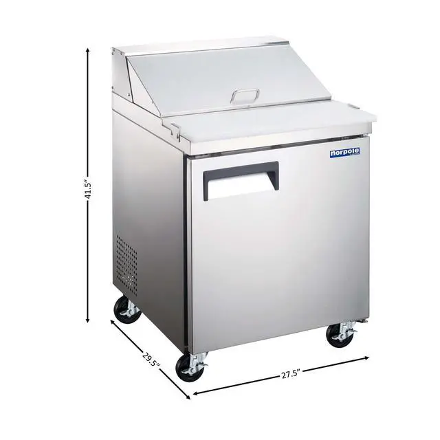 Alt view image 2 of 2 - Commercial 27 in. 6 cu. ft. Single Door Refrigerator in Stainless Steel