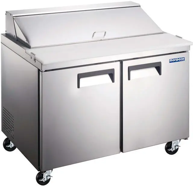 Main image of Commercial 47 in. 10 cu. ft. 2 Door Refrigerator in Stainless Steel