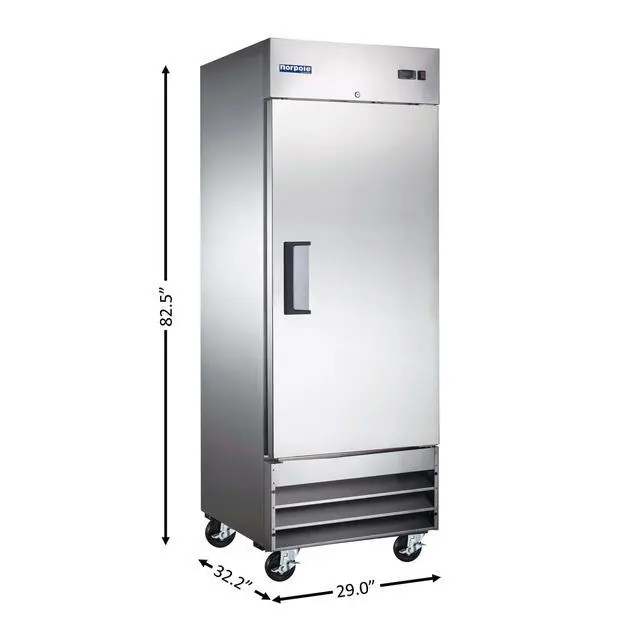 Alt view image 4 of 5 - Commercial 27 in. 23 cu. ft. Single Door Refrigerator in Stainless Steel