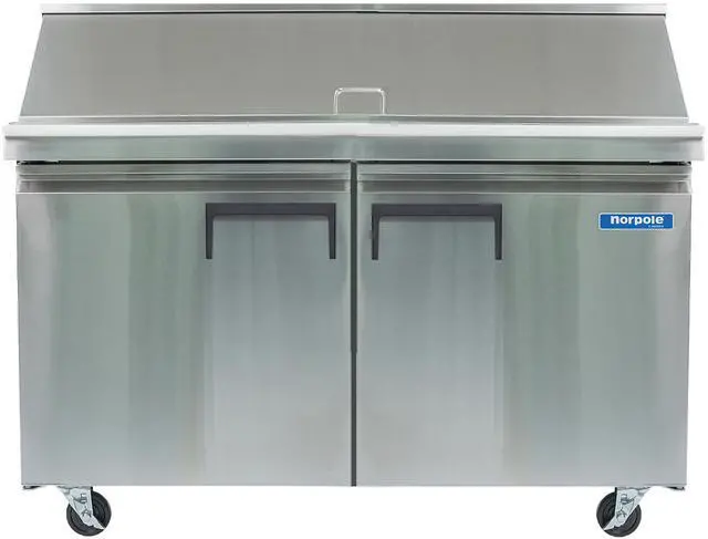 Main image of Commercial 47 in. 9.5 cu. ft. 2-Door Mega Top Prep Refrigerator Stainless