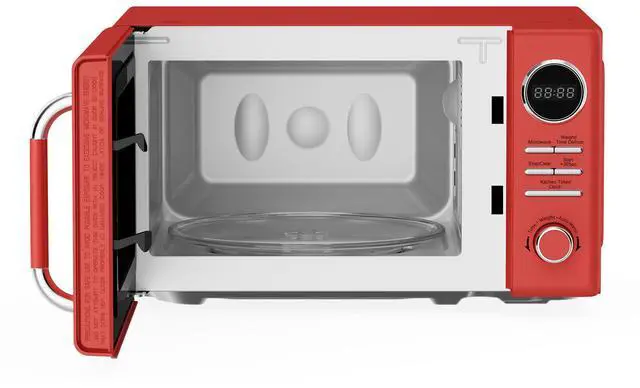 Alt view image 2 of 6 - 0.7 cu. ft. Retro Countertop Microwave in Red