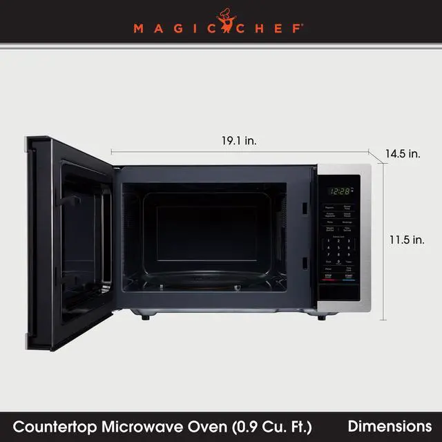 Alt view image 3 of 5 - 0.9 cu. ft. Countertop Microwave 900-Watt Digital Touch In Stainless