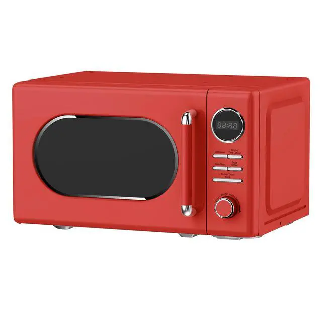 Alt view image 3 of 6 - 0.7 cu. ft. Retro Countertop Microwave in Red