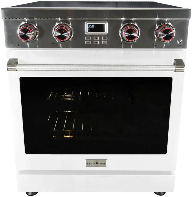 Main image of Pro-Style 30 in. 4-Element Slide-In Electric Range with Convection in Stainless with White Door