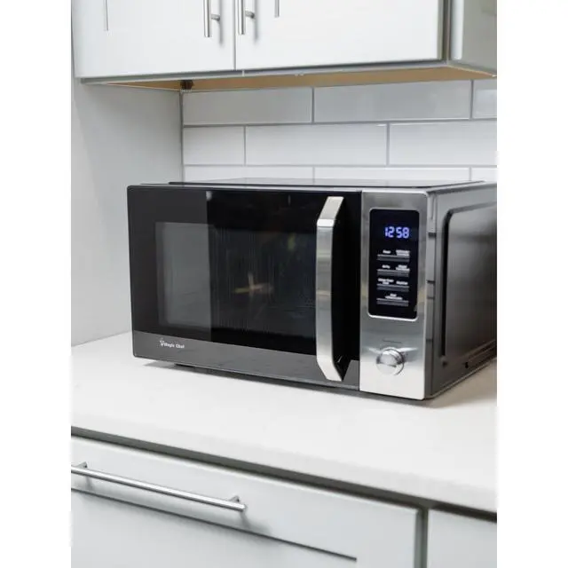 Alt view image 6 of 6 - 1.0 cu. ft. Countertop Microwave in Stainless and Black with Air Fryer