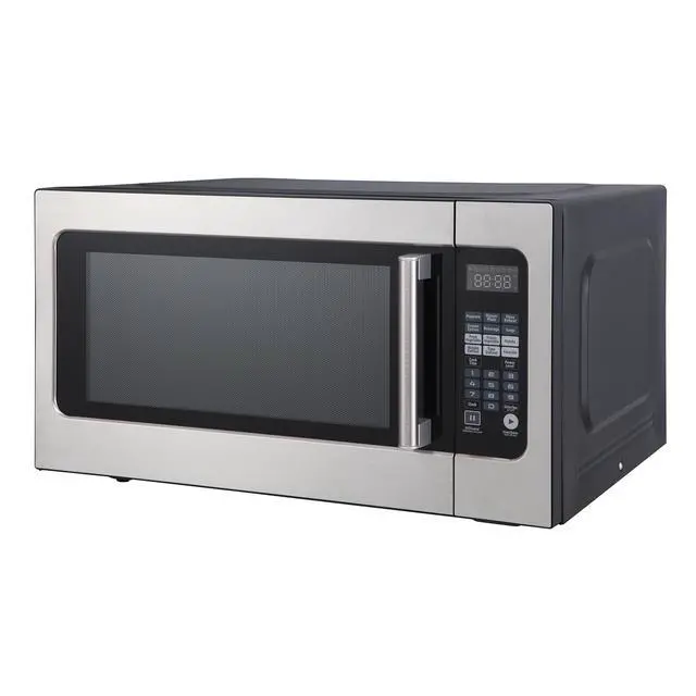 Alt view image 3 of 6 - 24.4 in. W. 2.2 cu. ft. Countertop Microwave Oven in Stainless Steel, with Gray Cavity