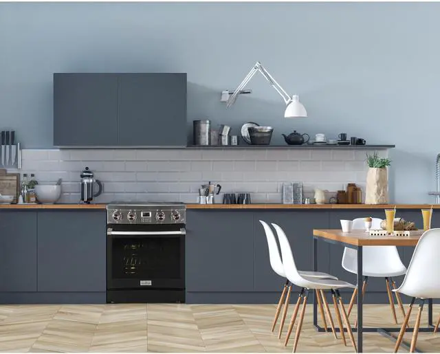 Alt view image 3 of 3 - Pro-Style 30 in. 4-Element Slide-In Electric Range with Convection in Stainless with Black Door