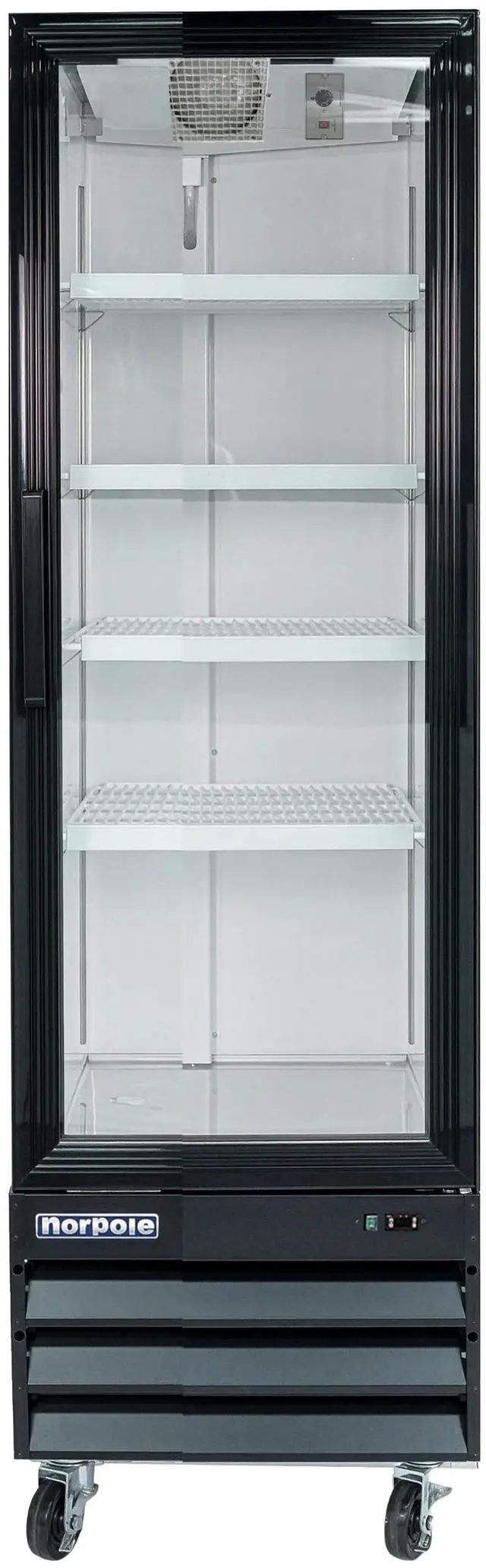 Main image of Commercial 9 cu. ft. Single Door Merchandiser Refrigerator in Black