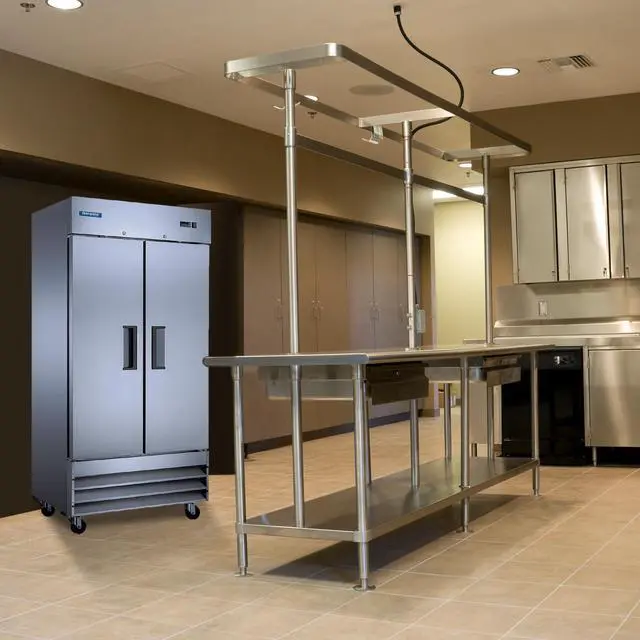Alt view image 3 of 3 - Commercial 27.6 cu. ft. Double Door Refrigerator in Stainless Steel