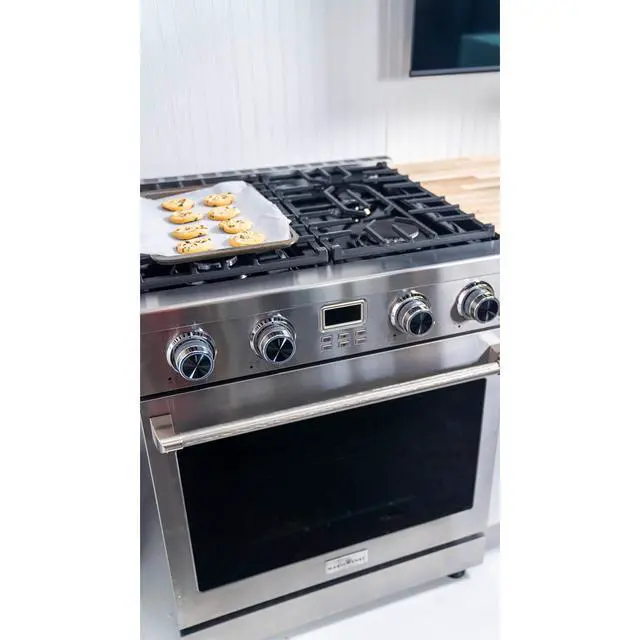 Alt view image 6 of 7 - Pro-Style 30 in. 4-Element Slide-In Gas Range with Convection in Stainless