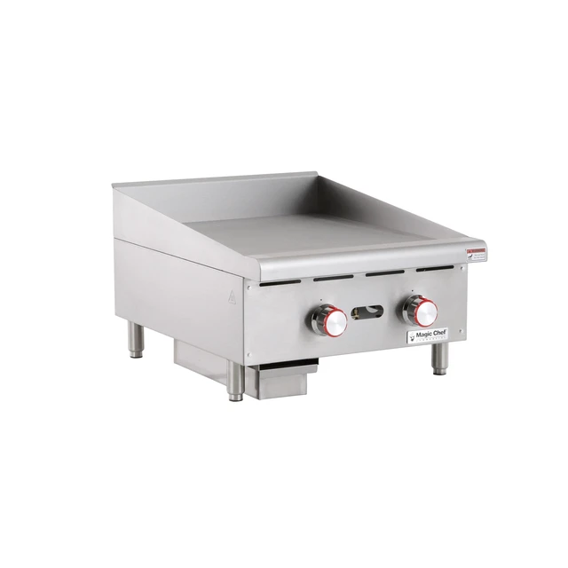 Alt view image 2 of 4 - 24 in. Commercial Thermostatic Gas Griddle in Stainless
