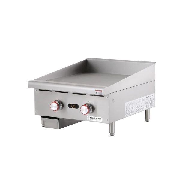 Alt view image 3 of 4 - 24 in. Commercial Thermostatic Gas Griddle in Stainless