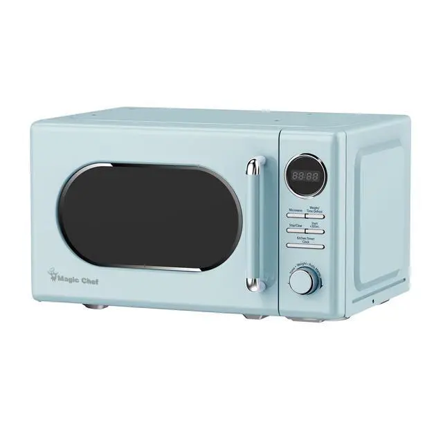 Alt view image 3 of 5 - 0.7 cu. ft. Retro Countertop Microwave in Mint