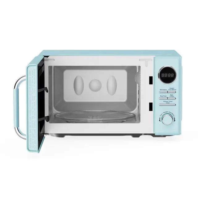 Alt view image 2 of 5 - 0.7 cu. ft. Retro Countertop Microwave in Mint
