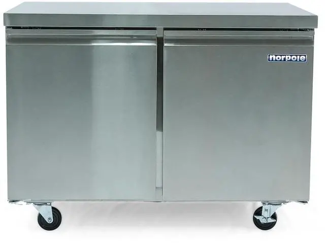 Main image of Commercial 12 cu. ft. 2-Door Under Counter Freezer in Stainless Steel
