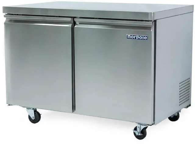Alt view image 3 of 3 - Commercial 12 cu. ft. 2-Door Under Counter Freezer in Stainless Steel