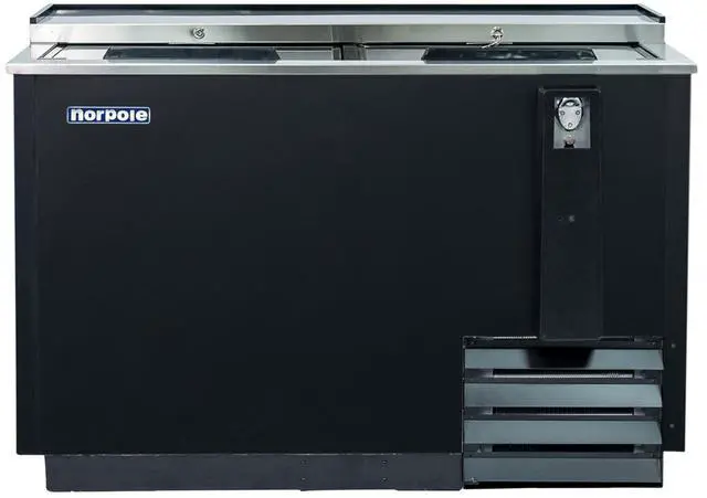 Main image of Commercial 50 in. 16 cu. ft. Beverage Cooler Refrigerator Door in Black