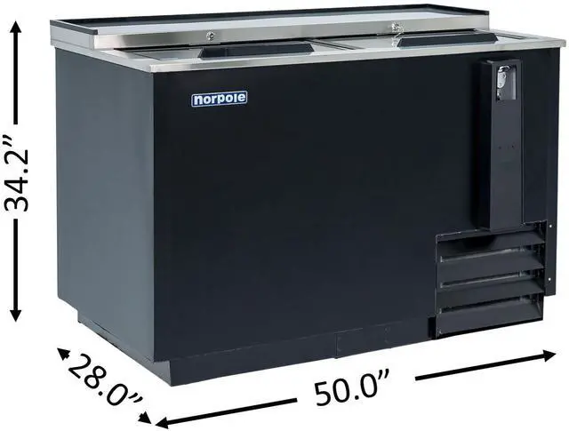 Alt view image 4 of 5 - Commercial 50 in. 16 cu. ft. Beverage Cooler Refrigerator Door in Black