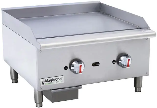 Main image of 24 in. Commercial Thermostatic Countertop Gas Griddle in Stainless Steel
