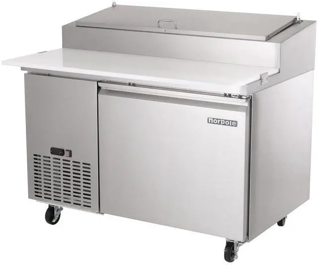 Alt view image 4 of 4 - Commercial 13.8 cu. ft. Single Door Pizza Refrigerator in Stainless Steel