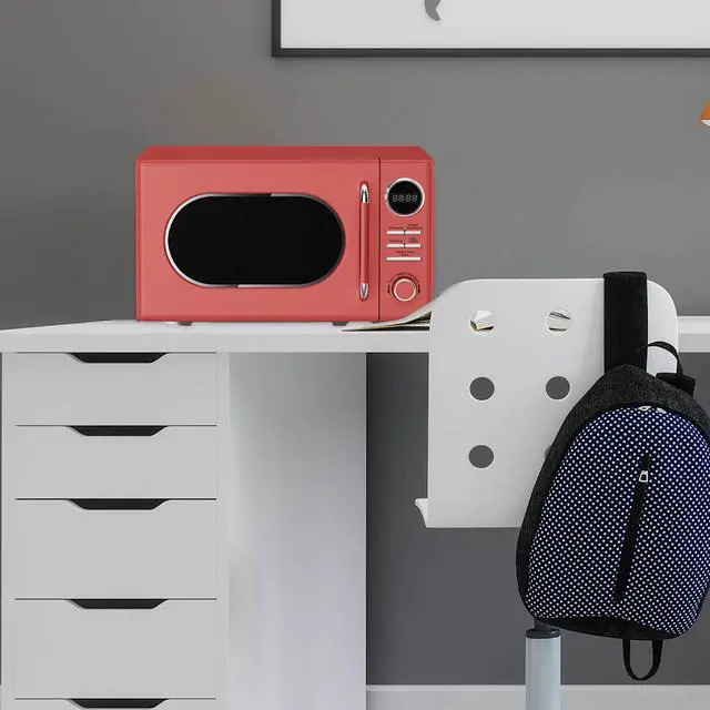Alt view image 5 of 6 - 0.7 cu. ft. Retro Countertop Microwave in Red