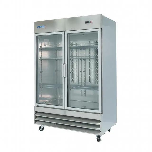 Alt view image 2 of 3 - Commercial 54 in. 48 cu. ft. Frost Free 2-Door Freezer in Stainless Steel