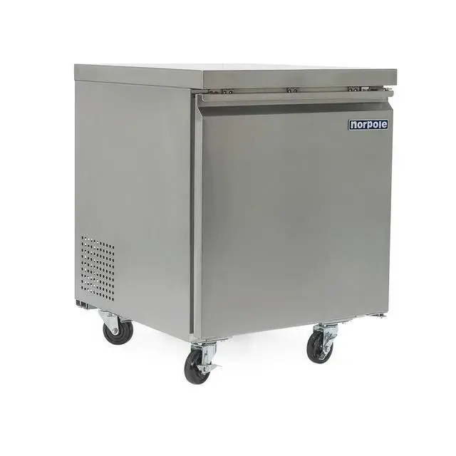 Alt view image 3 of 6 - Commercial 6 cu. ft. Under Counter Upright Freezer in Stainless Steel