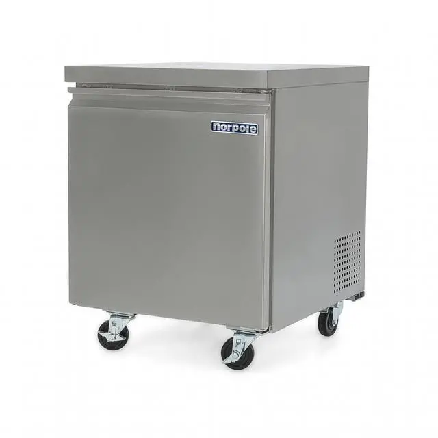 Alt view image 4 of 6 - Commercial 6 cu. ft. Under Counter Upright Freezer in Stainless Steel
