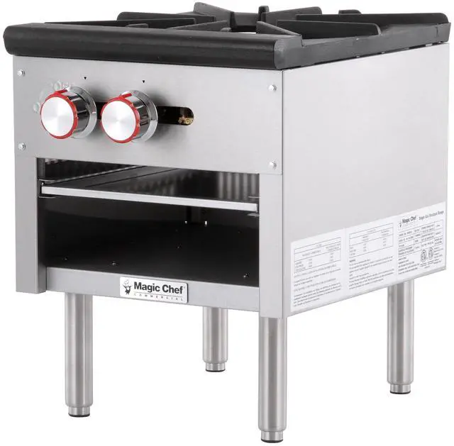 Alt view image 3 of 3 - Commercial Countertop Single Stock Pot Gas Cooktop