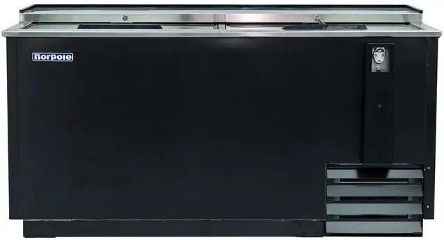 Main image of Commercial 65 in. 18 cu. ft. Sliding Door Beer Cooler in Black