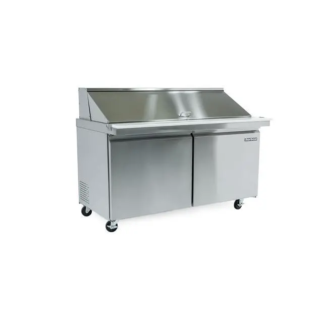 Alt view image 2 of 3 - Commercial 60 in. 15 cu. ft. Mega Top Prep Table Refrigerator in Stainless