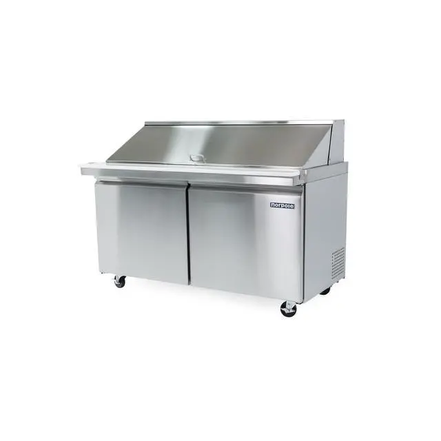 Alt view image 3 of 3 - Commercial 60 in. 15 cu. ft. Mega Top Prep Table Refrigerator in Stainless