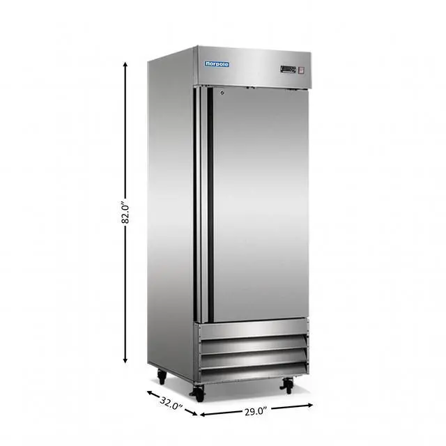 Alt view image 4 of 4 - Commercial 23 cu. ft. Refrigerator in Stainless Steel