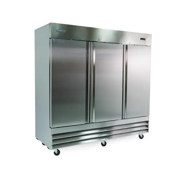 Alt view image 2 of 3 - Commercial 72 cu. ft. 3-Door Upright Freezer in Stainless Steel