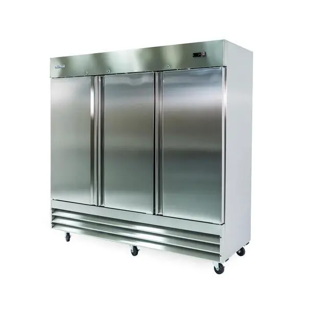 Alt view image 3 of 3 - Commercial 72 cu. ft. 3-Door Upright Freezer in Stainless Steel