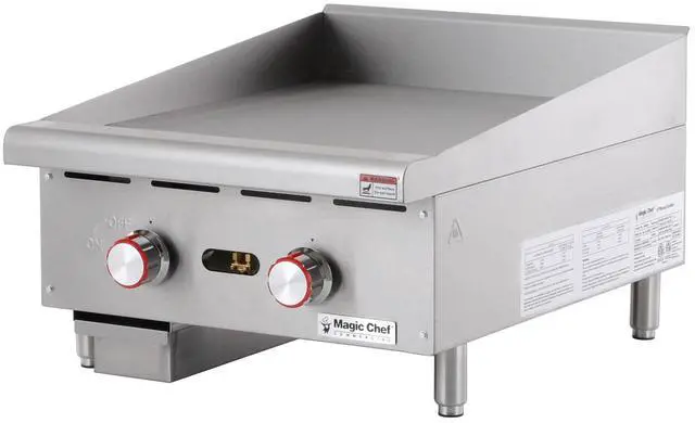 Alt view image 3 of 4 - 24 in. Commercial Natural Gas Manual Countertop Griddle in Stainless Steel