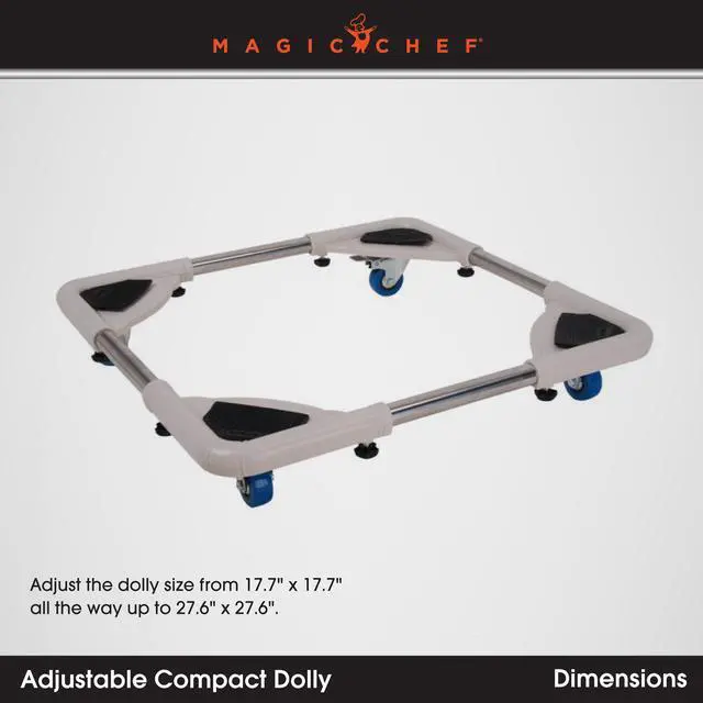 Alt view image 8 of 9 - magic chef adjustable, mcslb04p compact washer dolly