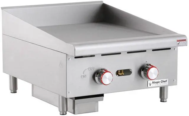 Alt view image 2 of 4 - 24 in. Commercial Natural Gas Manual Countertop Griddle in Stainless Steel