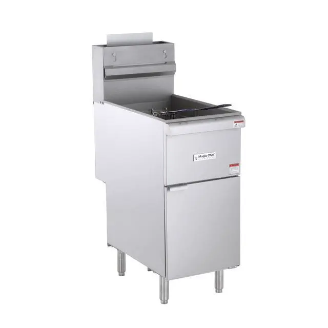 Alt view image 3 of 6 - 20 Qt. 40 lb. Stainless Steel Commercial Propane Gas Fryer - 90, 000 BTU