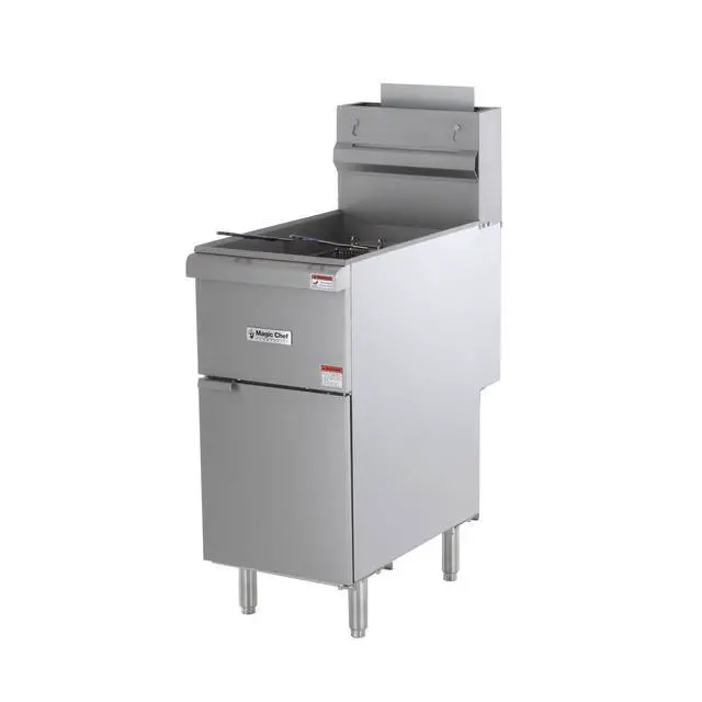 Alt view image 4 of 6 - 20 Qt. 40 lb. Stainless Steel Commercial Propane Gas Fryer - 90, 000 BTU