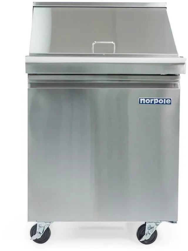 Main image of Commercial 6 cu. ft. Single Door Mega Top Prep Table Refrigerator in Stainless