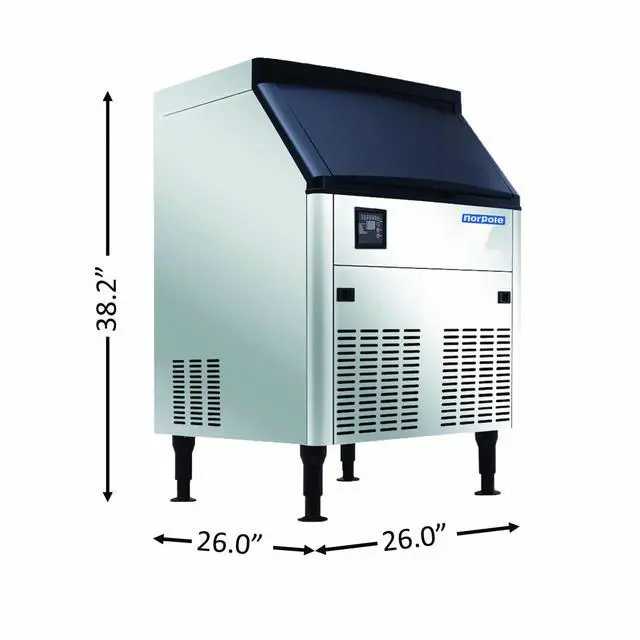 Alt view image 4 of 5 - Commercial 280 lbs. Freestanding Ice Maker in Stainless Steel
