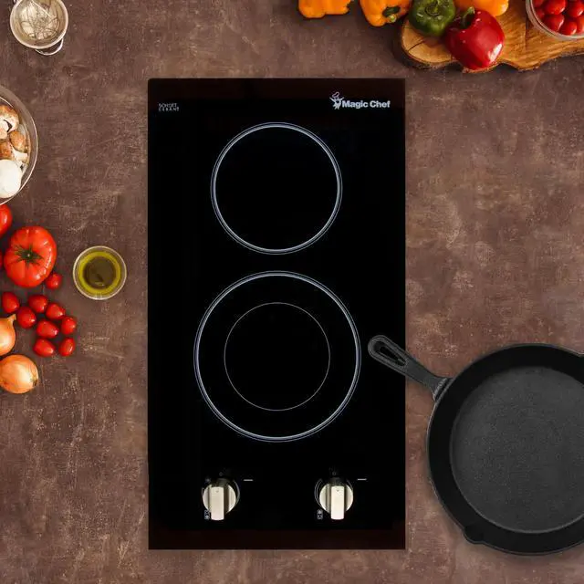 Alt view image 9 of 9 - Magic Chef 12-Inch Electric Cooktop 240V MCSCTE12BG1