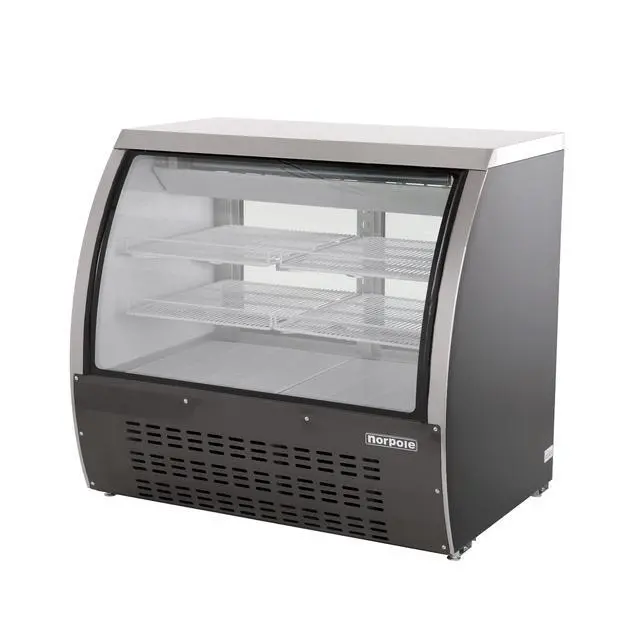 Alt view image 3 of 3 - Commercial 48 in. 18 cu. ft. Specialty Refrigerated Case in Black Stainless