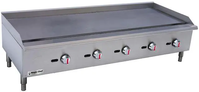 Main image of 60 in. Commercial Thermostatic Countertop Gas Griddle in Stainless Steel