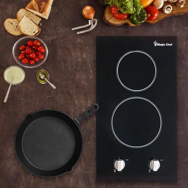 Alt view image 10 of 10 - Magic Chef 12-Inch Electric Cooktop 120V MCSCTE12BG2