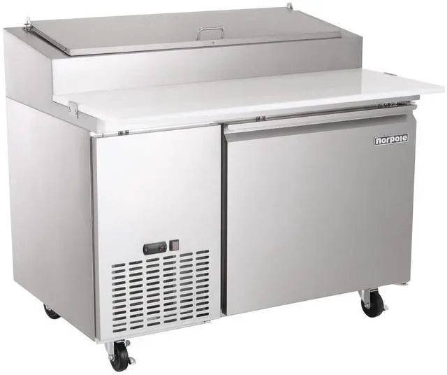 Alt view image 3 of 4 - Commercial 13.8 cu. ft. Single Door Pizza Refrigerator in Stainless Steel