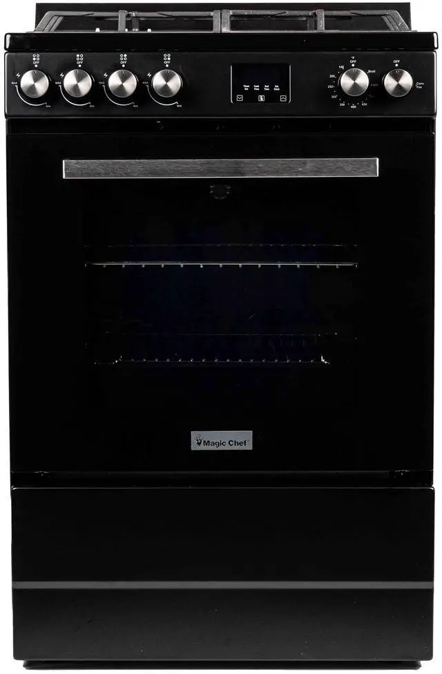 Main image of 24 in. 4-Burner Freestanding Gas Range in Black